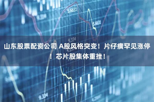 山东股票配资公司 A股风格突变！片仔癀罕见涨停！芯片股集体重挫！